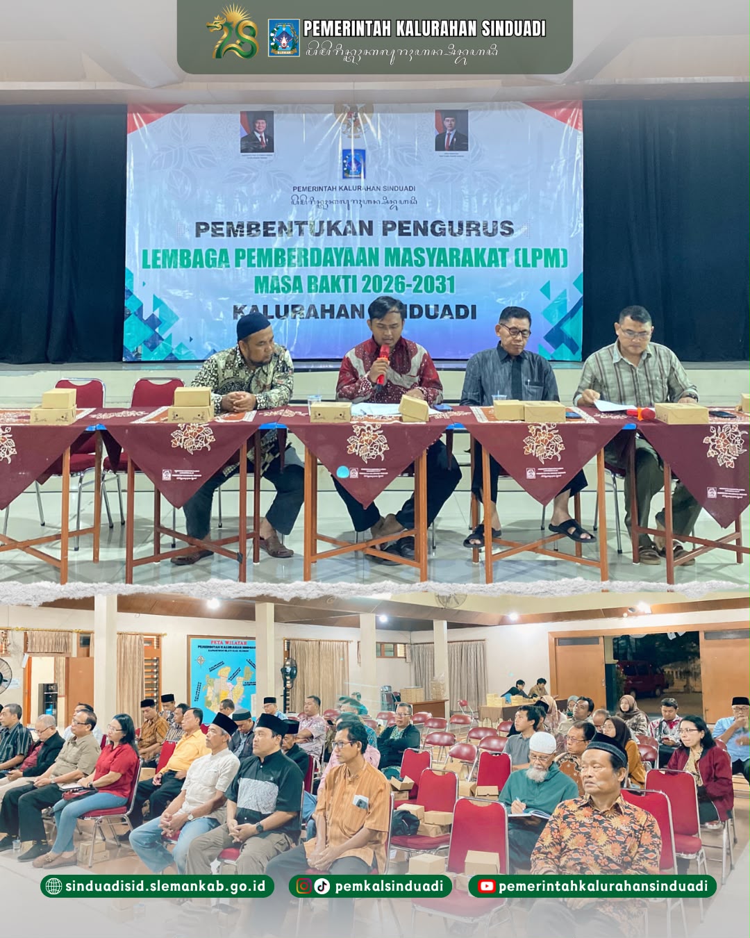 RAPAT KOORDINASI DAN PEMBENTUKAN PENGURUS LPM KALURAHAN